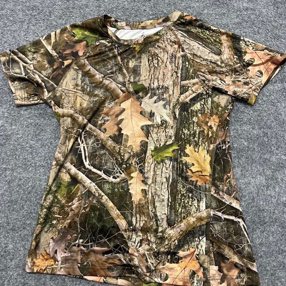 SHE Outdoor T-Shirt Womens Size M Camo Performance Short Sleeve Hunting Top